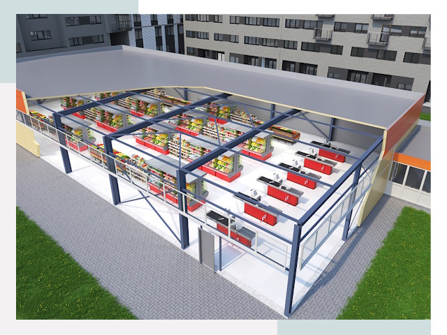 Строительство магазинов в Солнечногорск от 624 руб. за м²