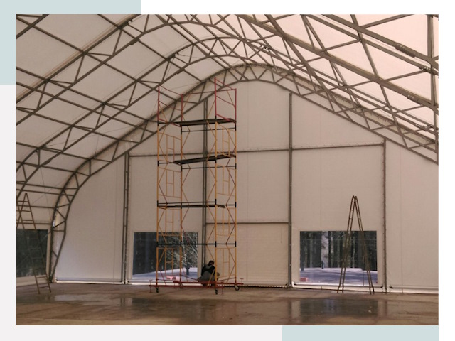 Шатровые ангары в Солнечногорске